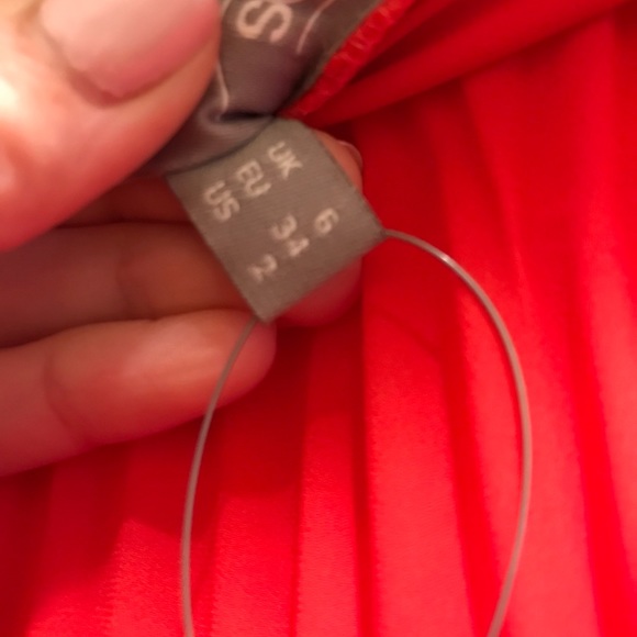 NWT coral ASOS pleated skirt - Picture 4 of 4